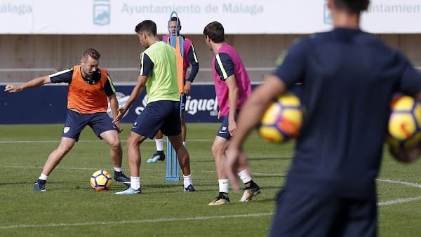 Málaga, Diego González entrena con el resto del grupo