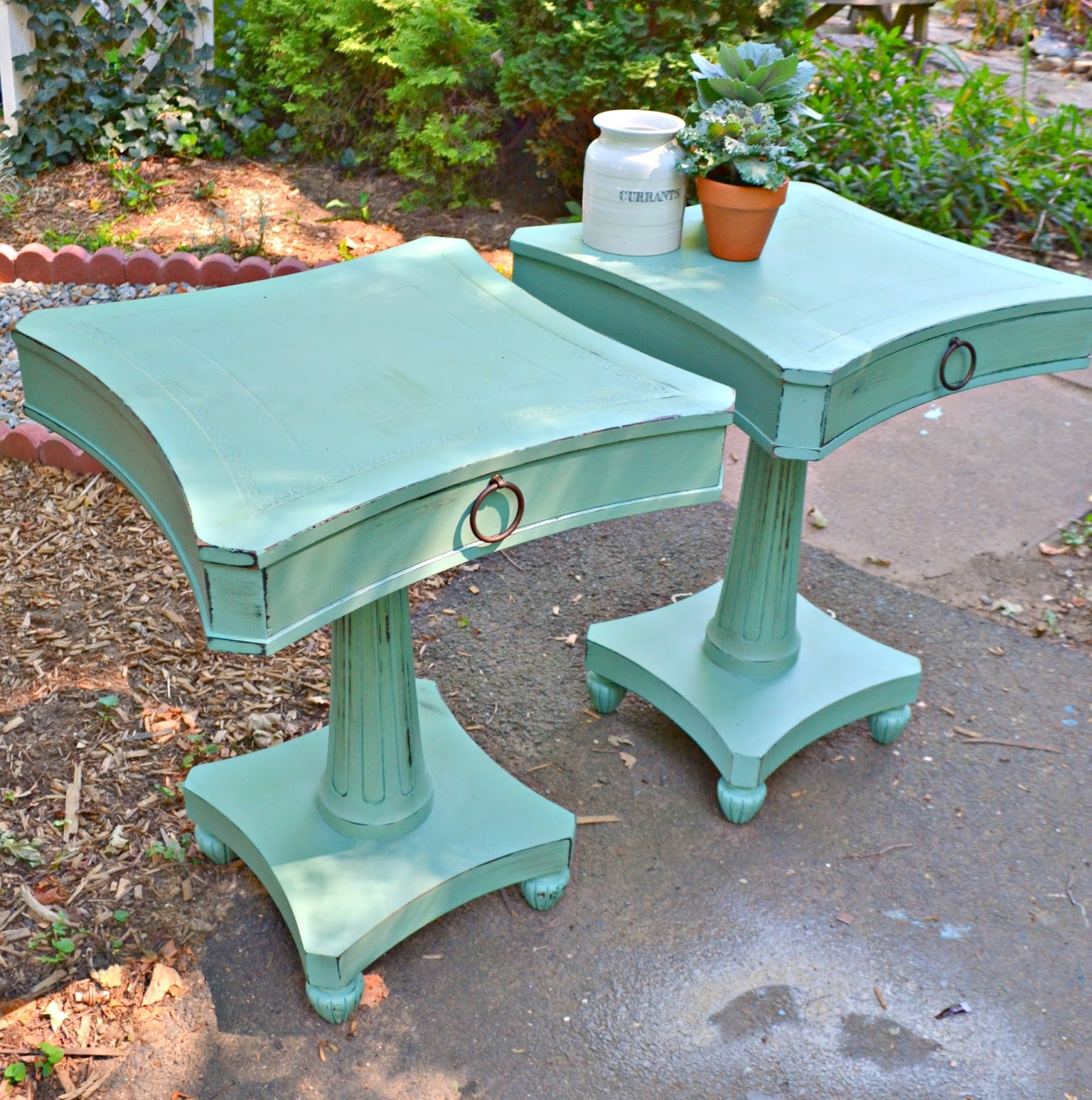 Heir and Space A Vintage Pair of Side Tables