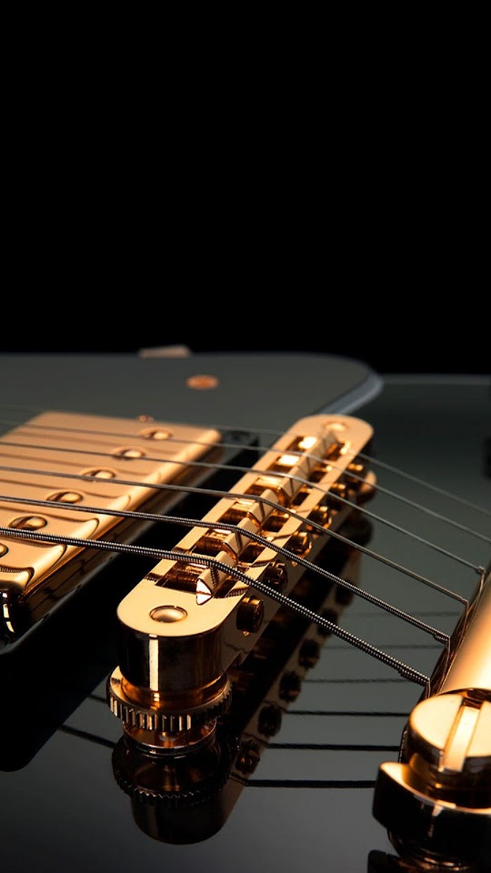 Guitar Strings Black Gold  Android Best Wallpaper