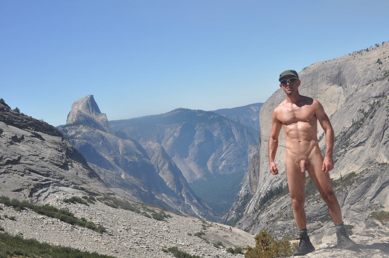 Five Nude Men Hiking Calisphere.