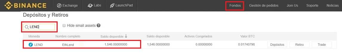 Saldo Actualizado Moneda Token Coin ETHLend (LEND) Coin ETHLend (LEND)