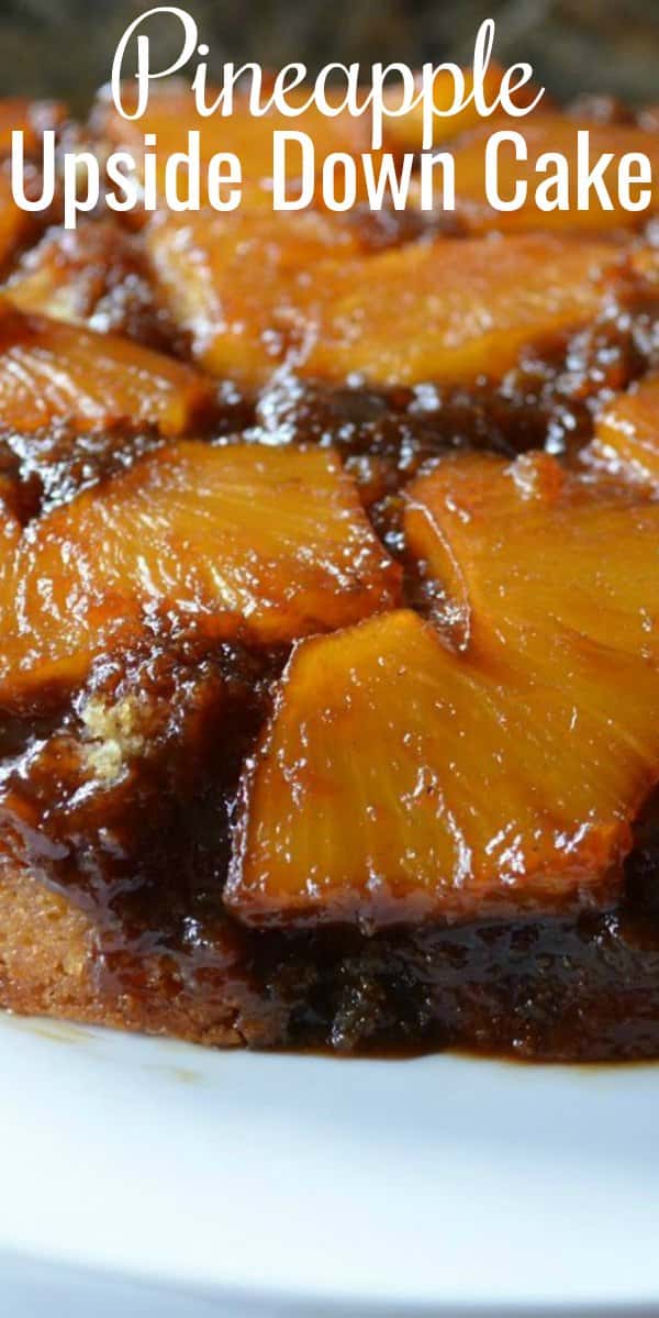 Pineapple Upside Down Cake recipe from scratch using fresh pineapple is a favorite dessert recipe from Serena Bakes Simply From Scratch.