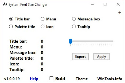 Tampilan system font changer