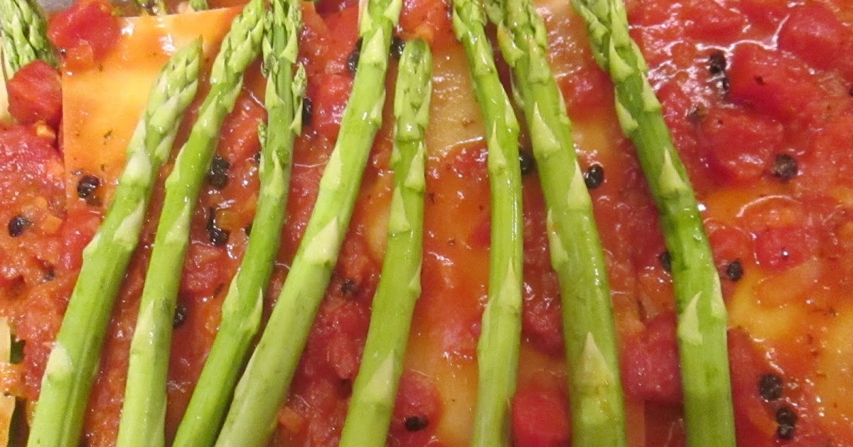 Hamburg kocht!: Vegetarische Lasagne mit grünem Spargel und Tomaten
