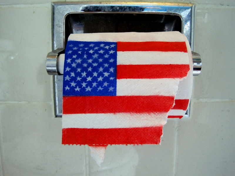 MELROSEandFAIRFAX Free Humanity American Flag Toilet Paper