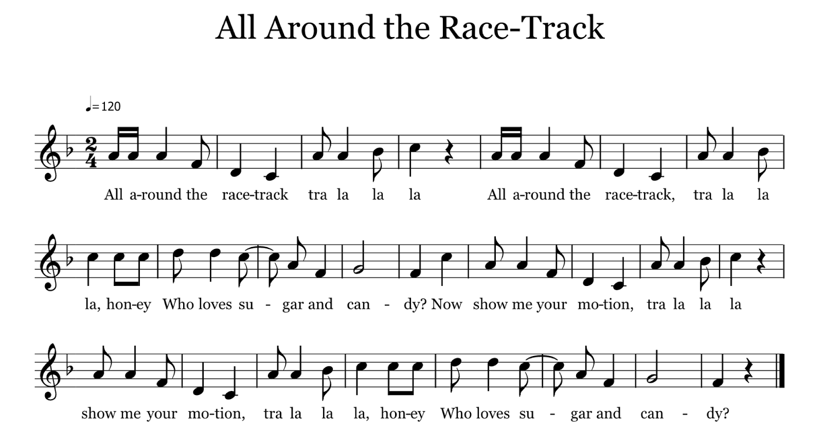 All Around The Race Track For Elementary Music all-around-the-race-track-for-elementary-music