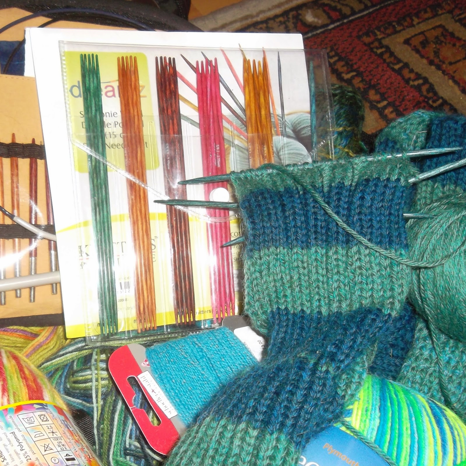 Cynthiaparkhill Knitting Socks With Dreamz Symphonie Wood