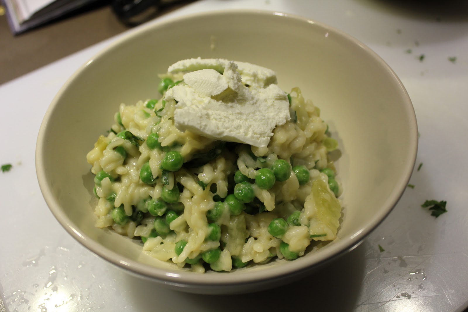 New Food Mondays Jamie's Pea and Herb Risotto