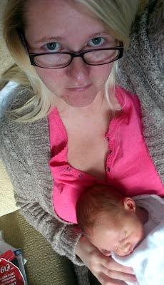 self portrait mum with sleeping baby