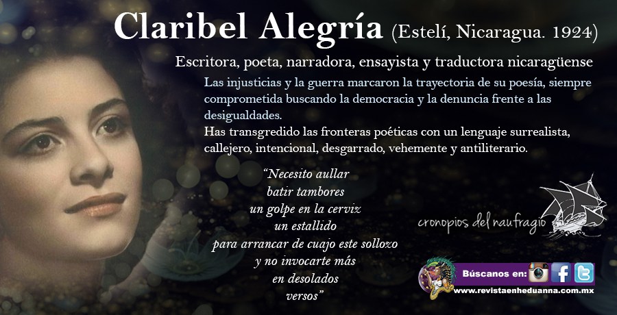Heroínas Claribel Alegría escritora, poeta, narradora, ensayista y