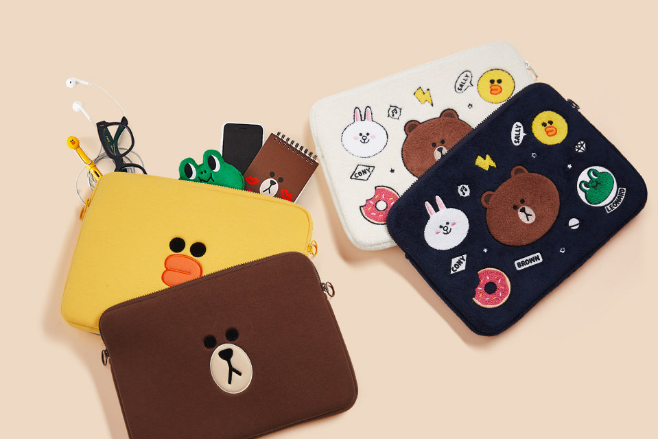 LINE FRIENDS Laptop Sleeve Notebook Zipper Case Bag for MacBook Pro