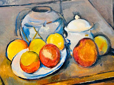 Paul Cézanne "Vase paillé, sucrier et pommes" (¿1891?)