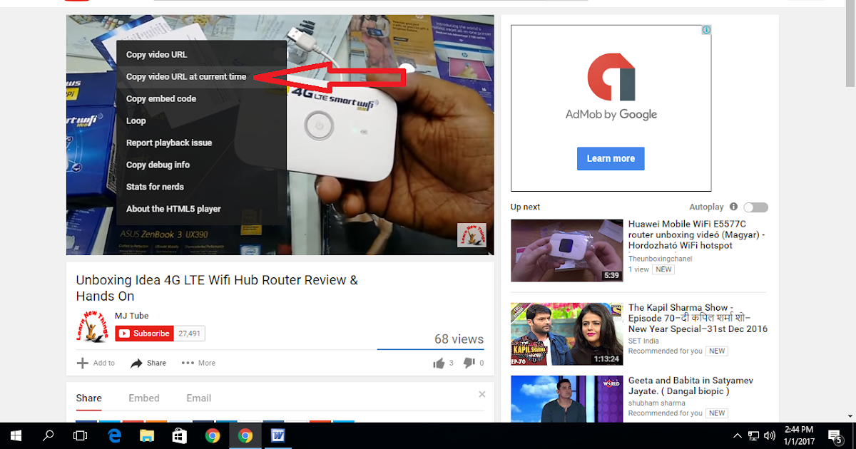 Learn New Things: How to Copy & Share Youtube Current Video URL Certain