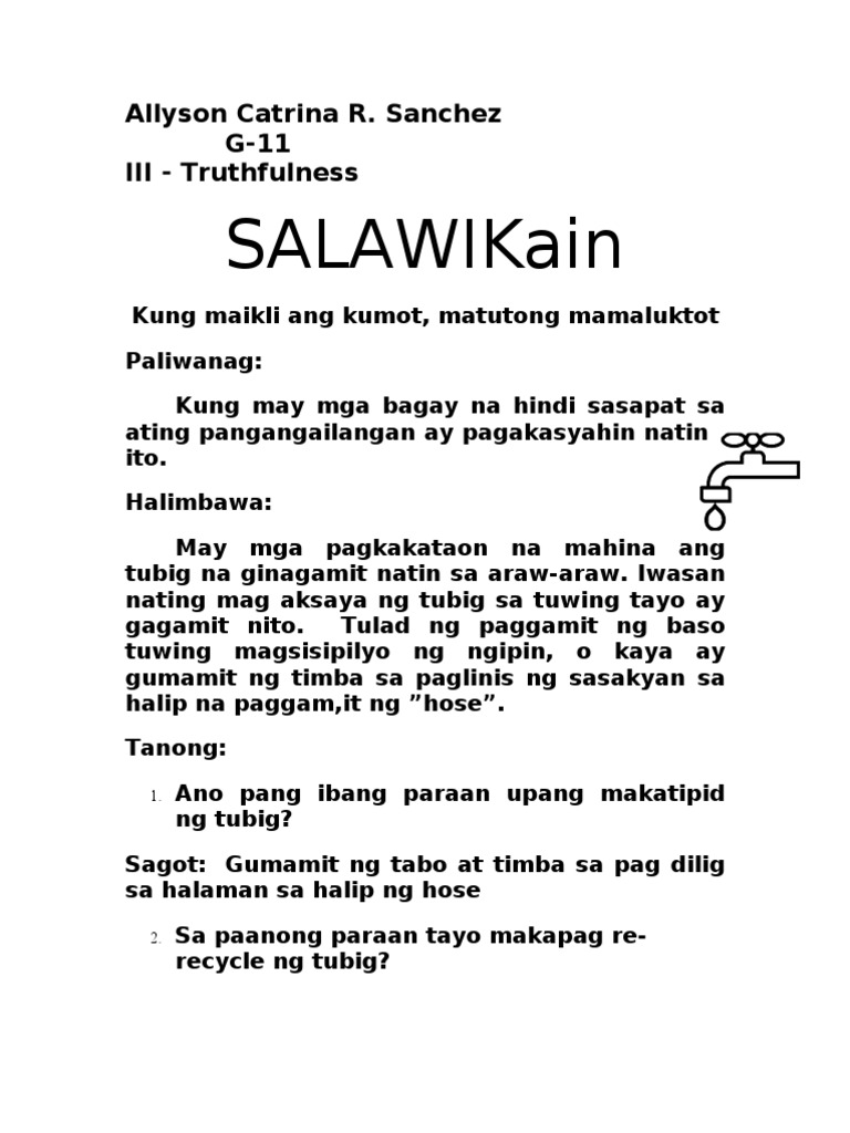 Mga Halimbawa Ng Salawikain Philippin News Collections