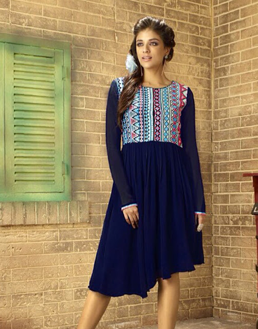 Latest Georgette Kurtis 2015