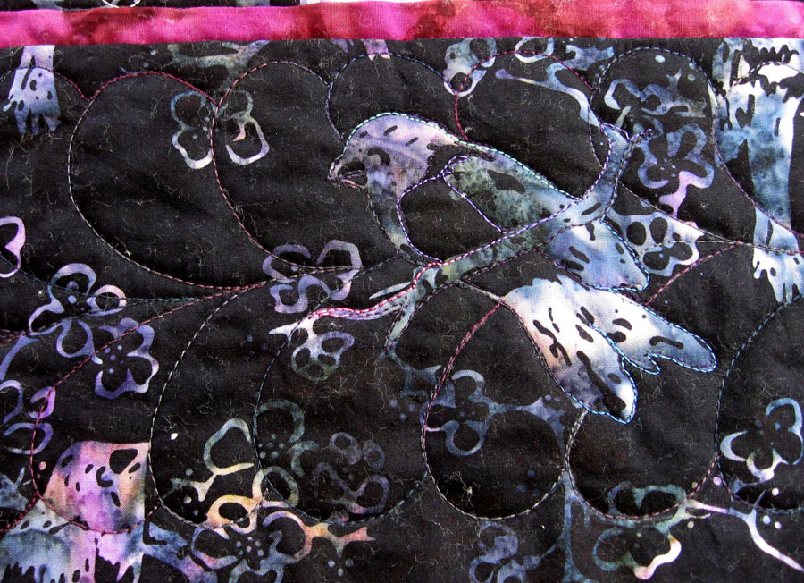 Fiber Antics by Veronica Quilting a Wedding Wishes signature quilt