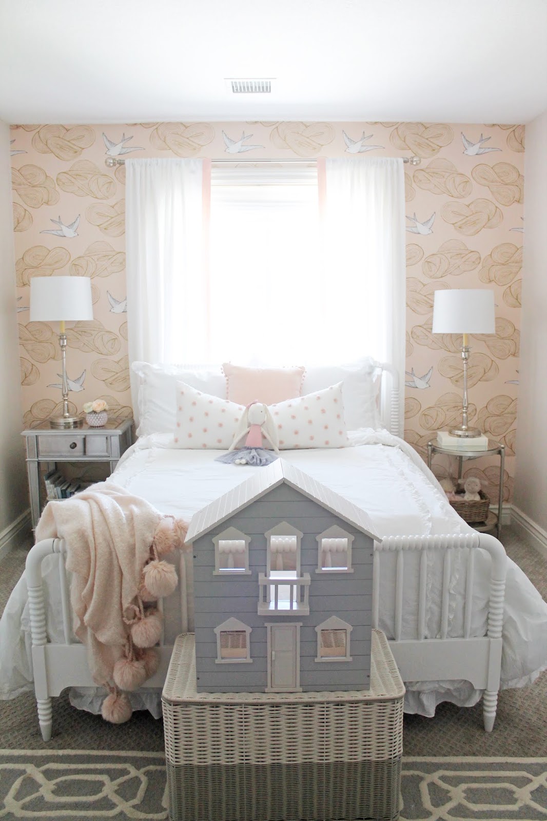 12th And White Blush And White Little Girl Room