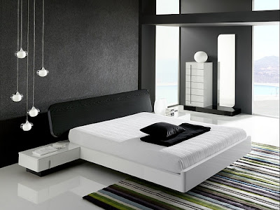 Design Interior Minimalis: Decoración de Dormitorio en Negro con
