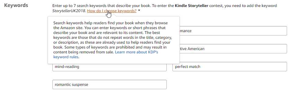 how to choose keywords for amazon