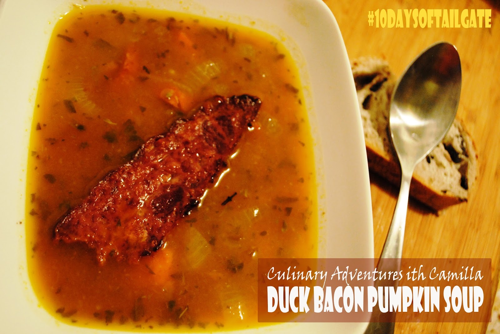 10daysoftailgate Duck Bacon Pumpkin Soup