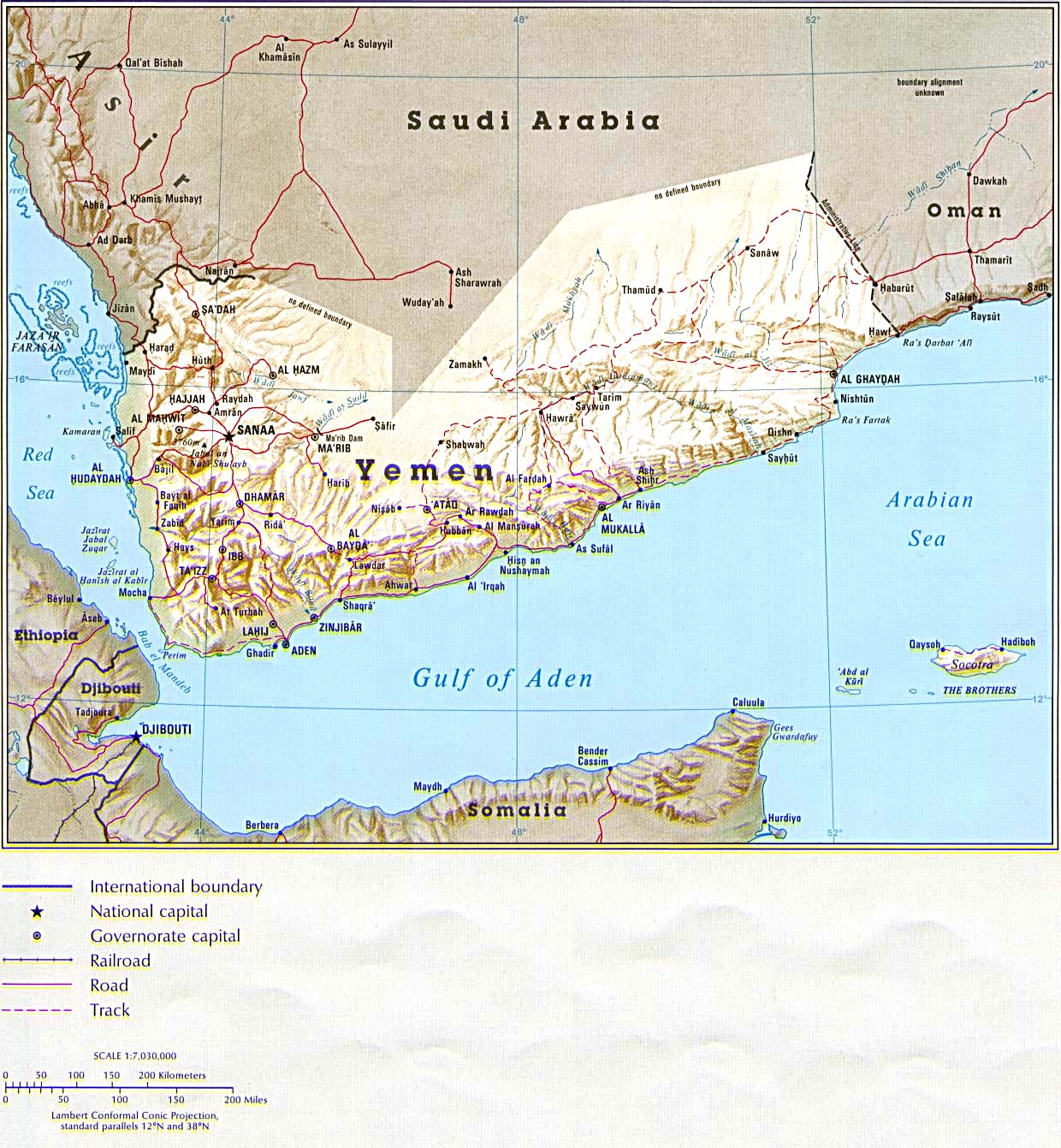 Emene Map Mapas Geográficos do Iêmen