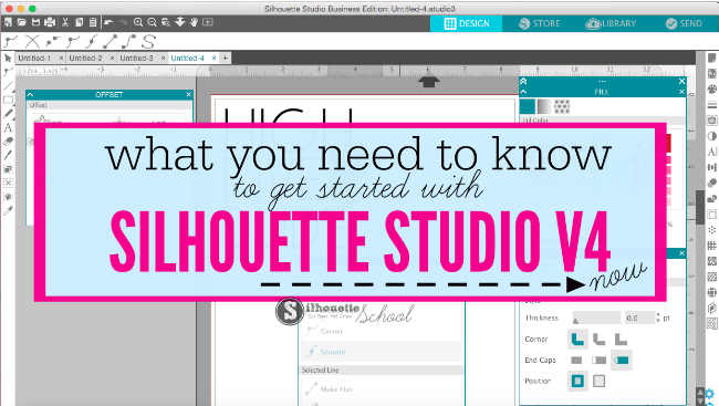 Getting Started Silhouette Studio 4 Version 4 (v4), silhouette studio v4, help tutorials, silhouette cameo