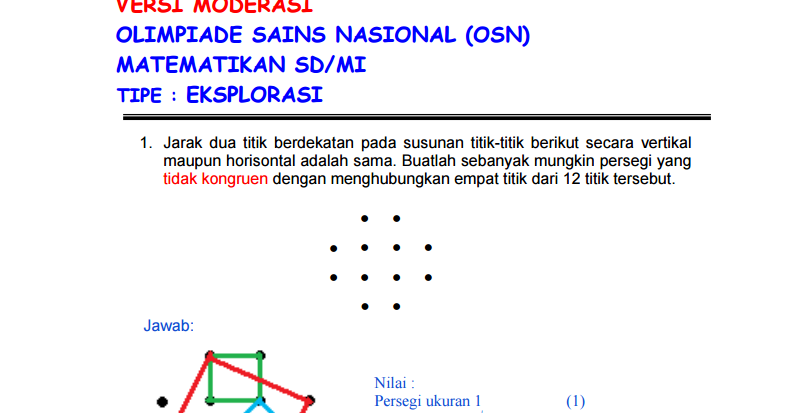 Contoh Soal Olimpiade Ipa Sd Dan Pembahasannya