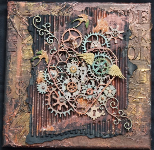 ML Design: Ink, Paint, Stamp & Paper Bliss: I Love Making Canvases Again!!!