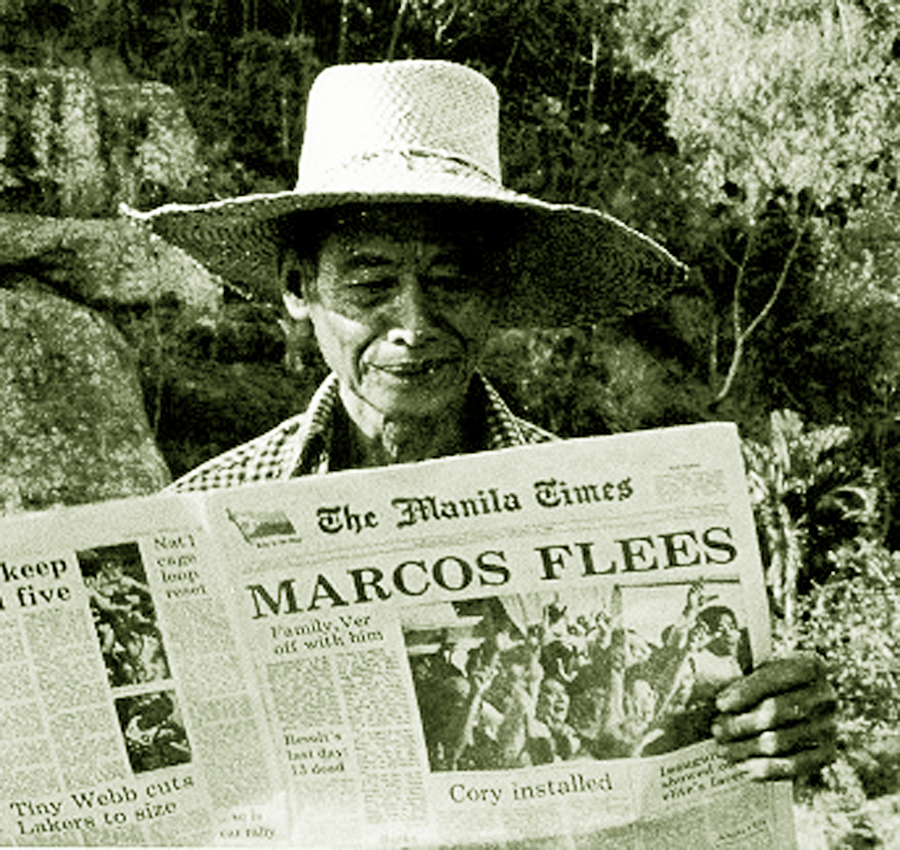 Image result for ferdinand marcos flees the philippines