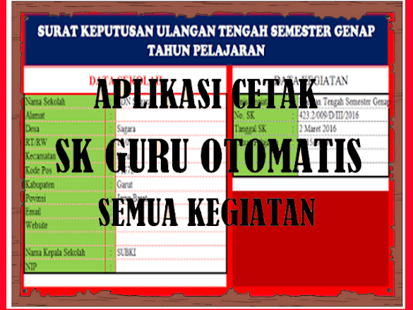 Aplikasi Pembuat Sk Guru Otomatis Semua Kegiatan