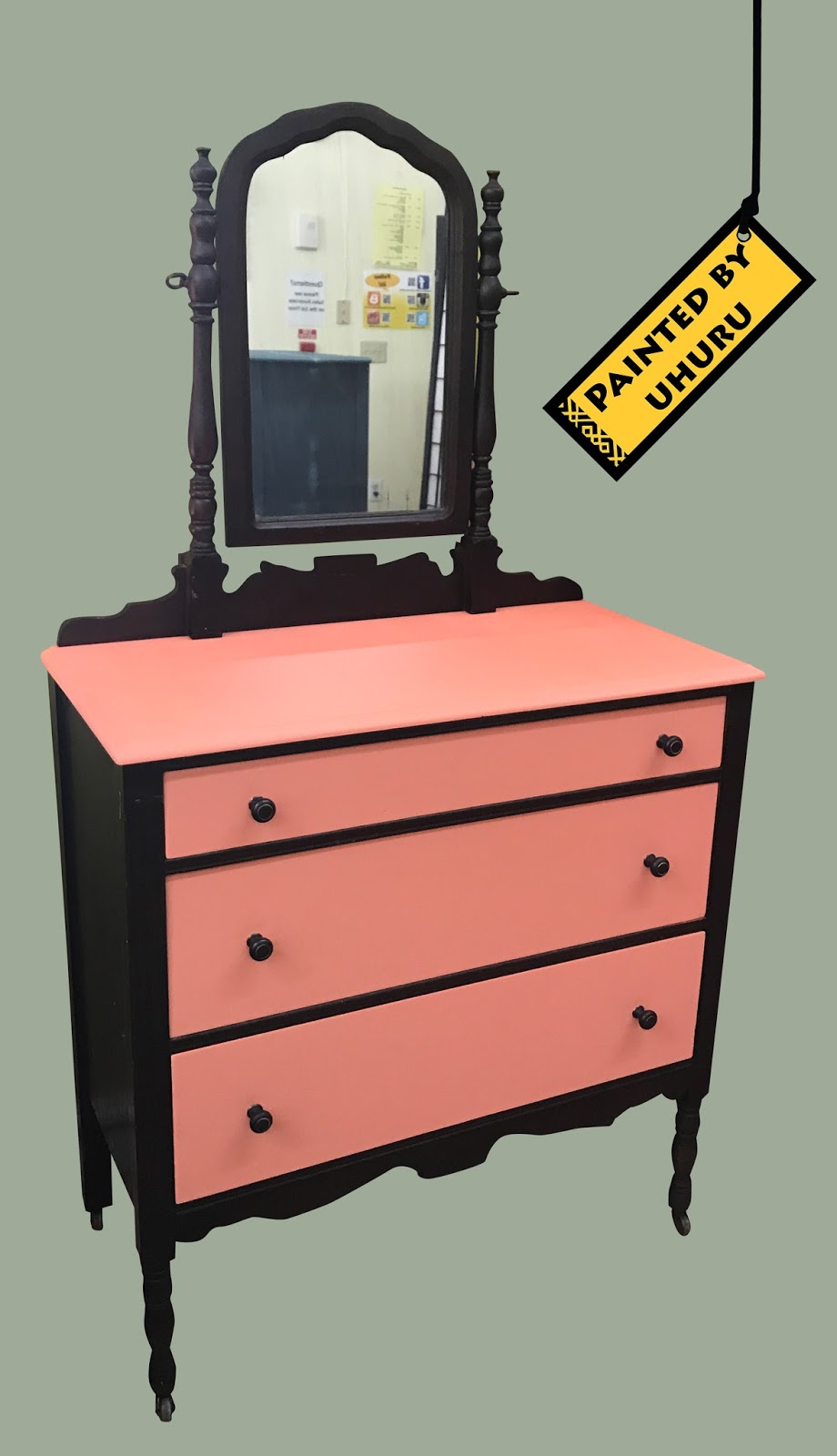 Uhuru Furniture & Collectibles Painted by Uhuru Vintage Dresser