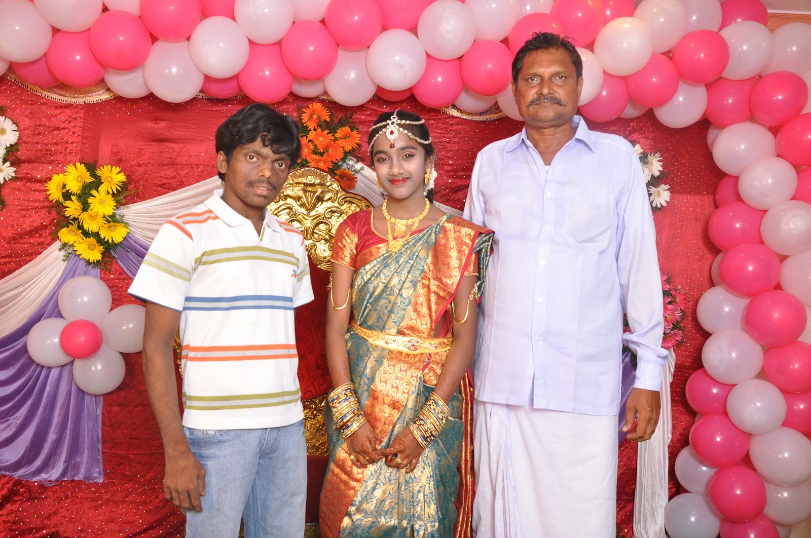 Jessy- My blog: jes half saree function- with me and family members