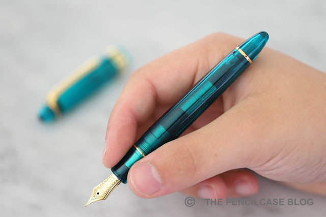 Review: Wancher x Sailor 1911L Turquoise blue fountain pen