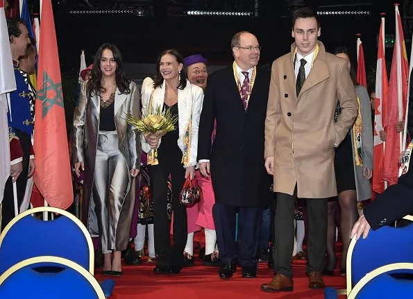 Prince Albert of Monaco and Princess Stephanie of Monaco, Pauline Ducruet and Louis Ducruet at 42nd International Circus Festival in Monte-Carlo