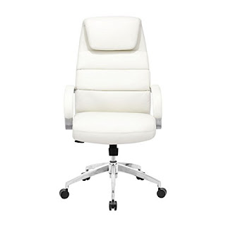 white office chair front view
