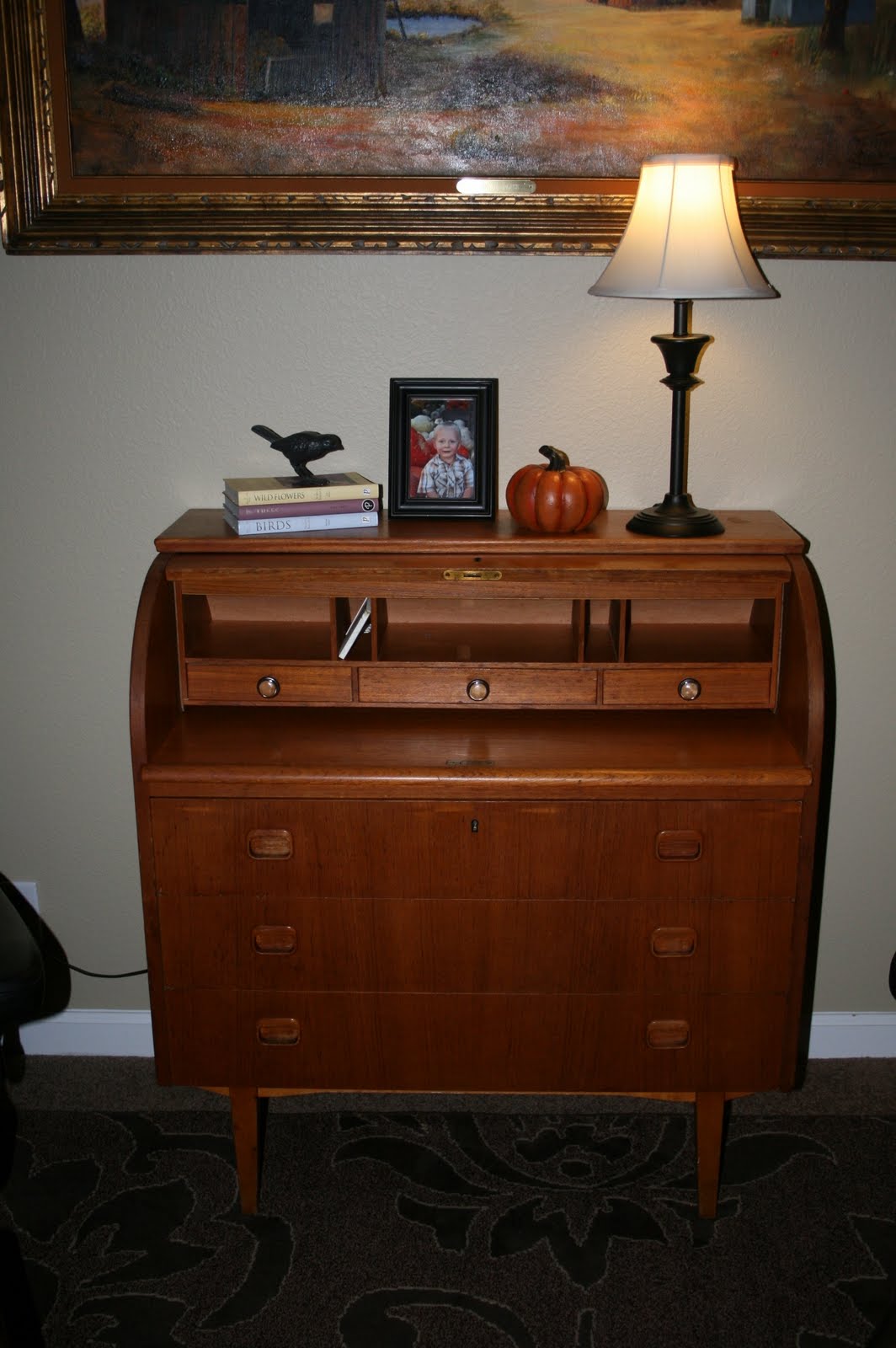 Going Places Today's Craigslist Find Teak Roll Top Desk 45
