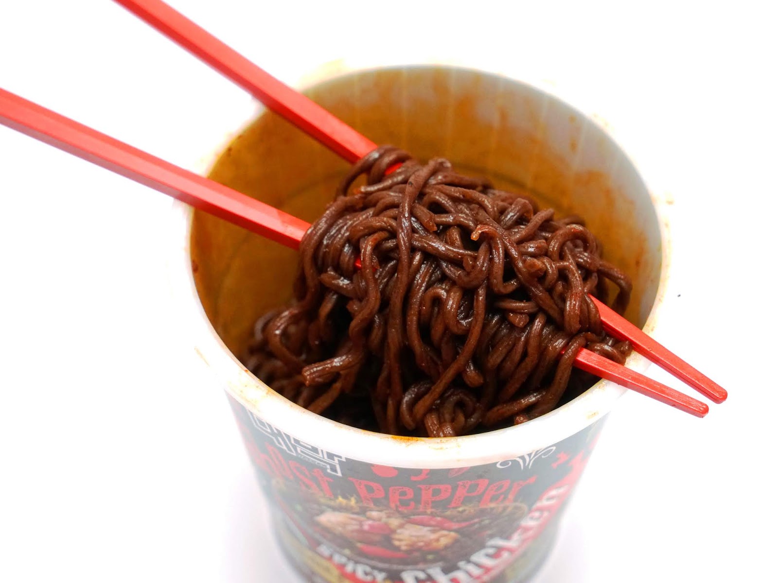 PinkyPiggu Daebak Ghost Pepper Spicy Chicken Noodles! The Spiciest