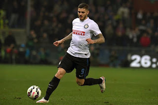 Icardi playing for Inter Milan