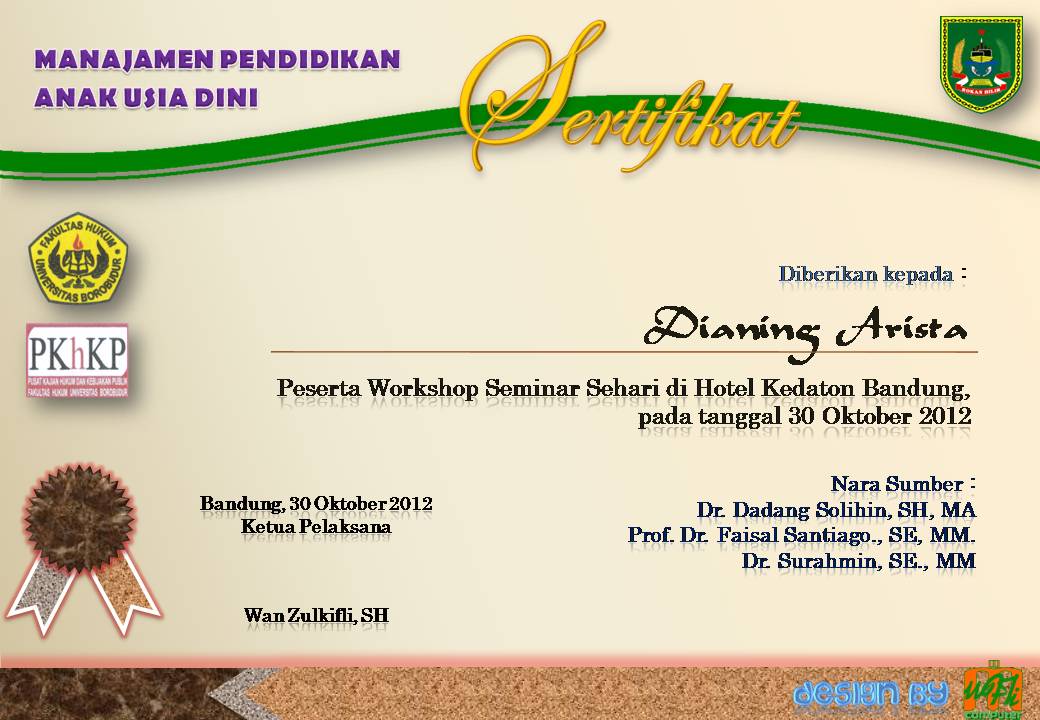Desain Sertifikat contoh desain model sertifikat