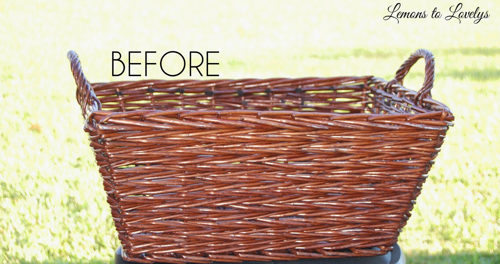Lemons to Lovelys Wicker Basket Makeover