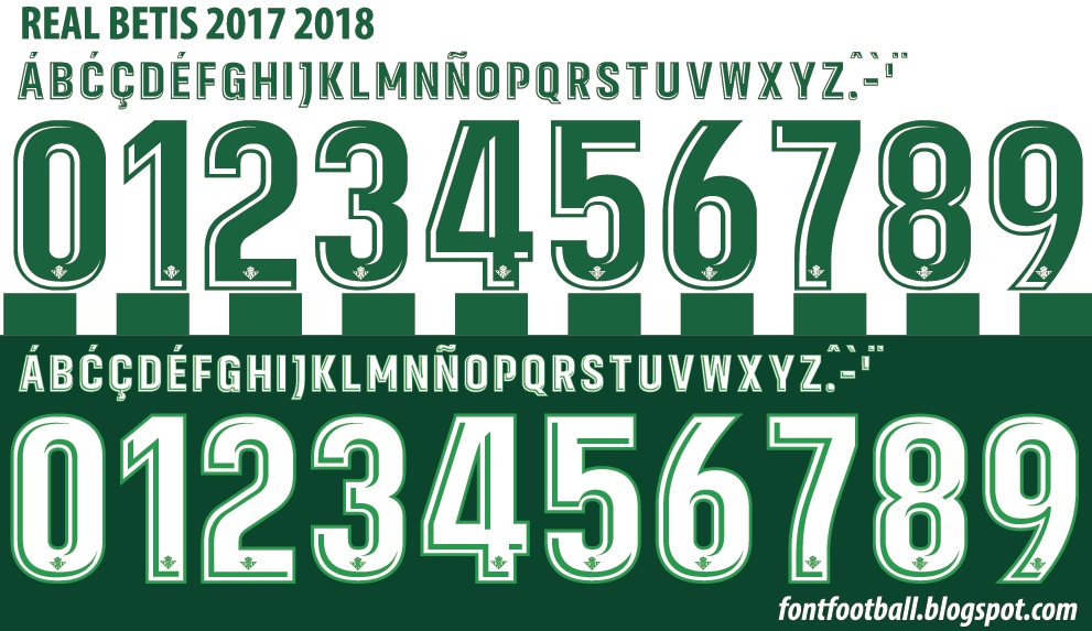 FONT FOOTBALL: Font Vector Real Betis 2017 2018 kit