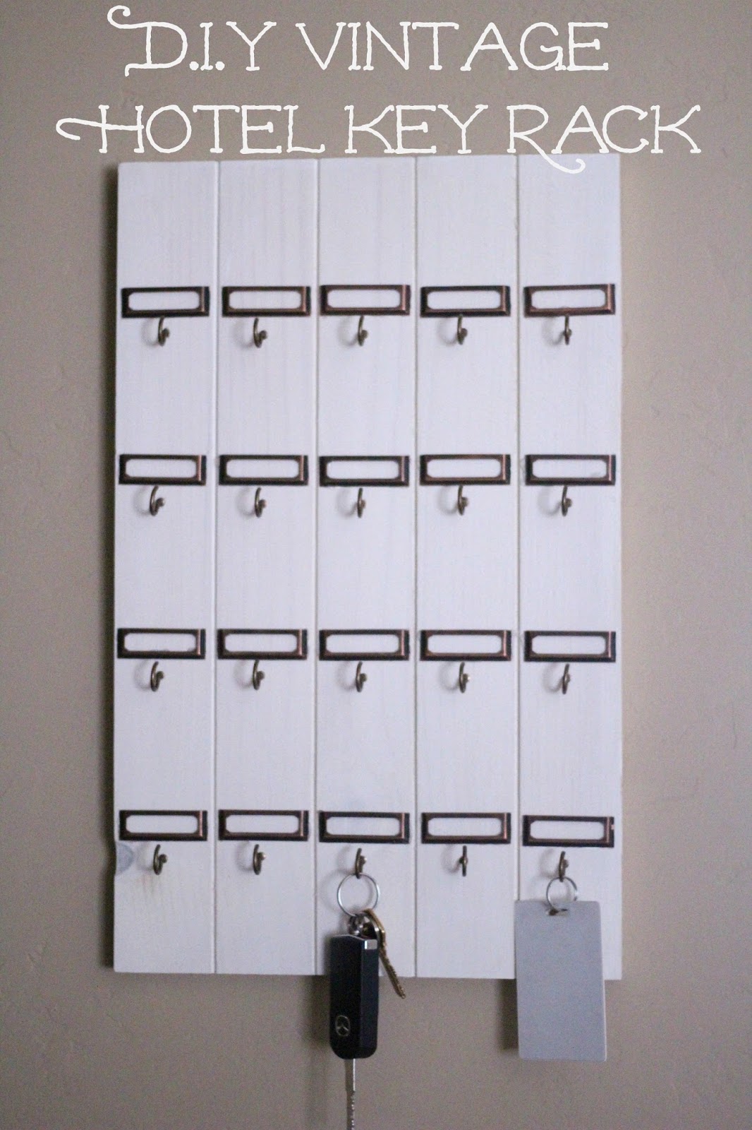 DIY vintage inspired key rack Nightchayde