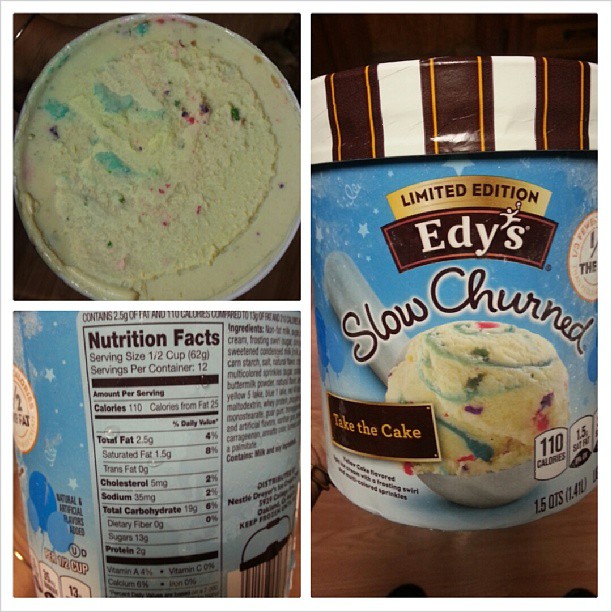 Shannon's Lightening the Load Edy's Limited Edition Take the Cake Ice