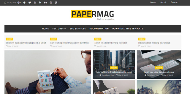 Papermag Stylish Magazine Responsive Blogger Templates Papermag Stylish Magazine Responsive Blogger Templates