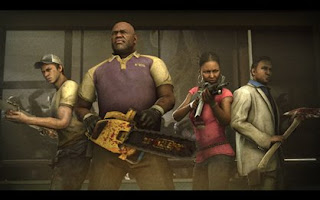 Left to right (Ellis, Coach, Rochelle, and Nick) Left 4 Dead