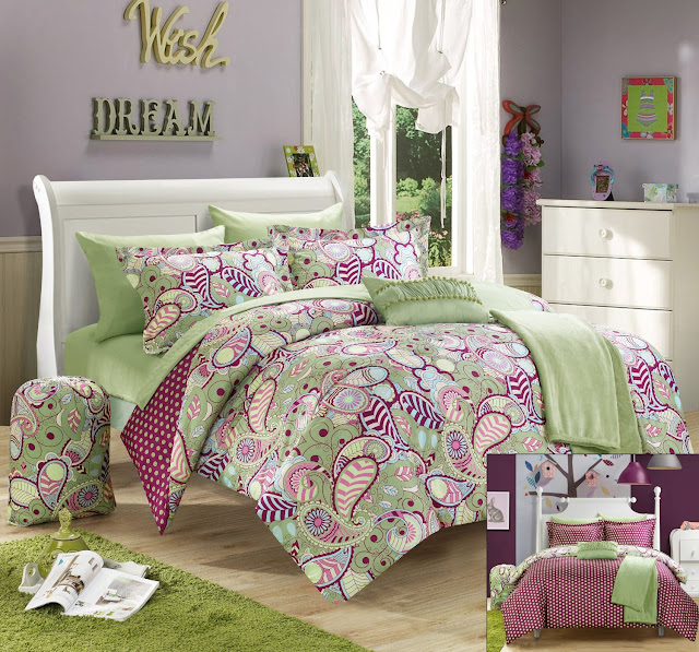 Green and Purple Bedding Sets
