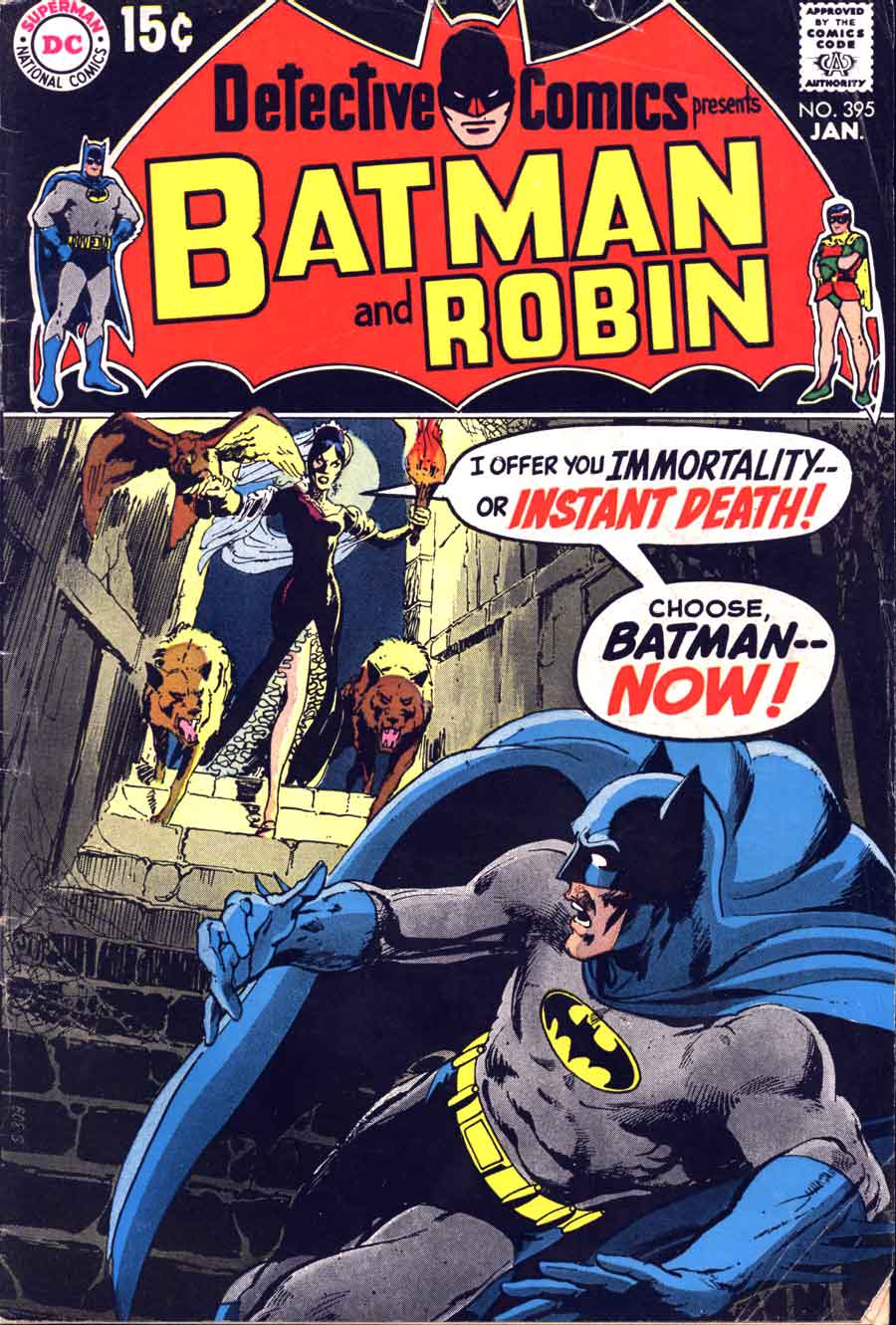 Detective Comics #395 dc Batman comic book cover art by Neal Adams