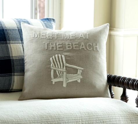 Meet Me at the Beach Pillow