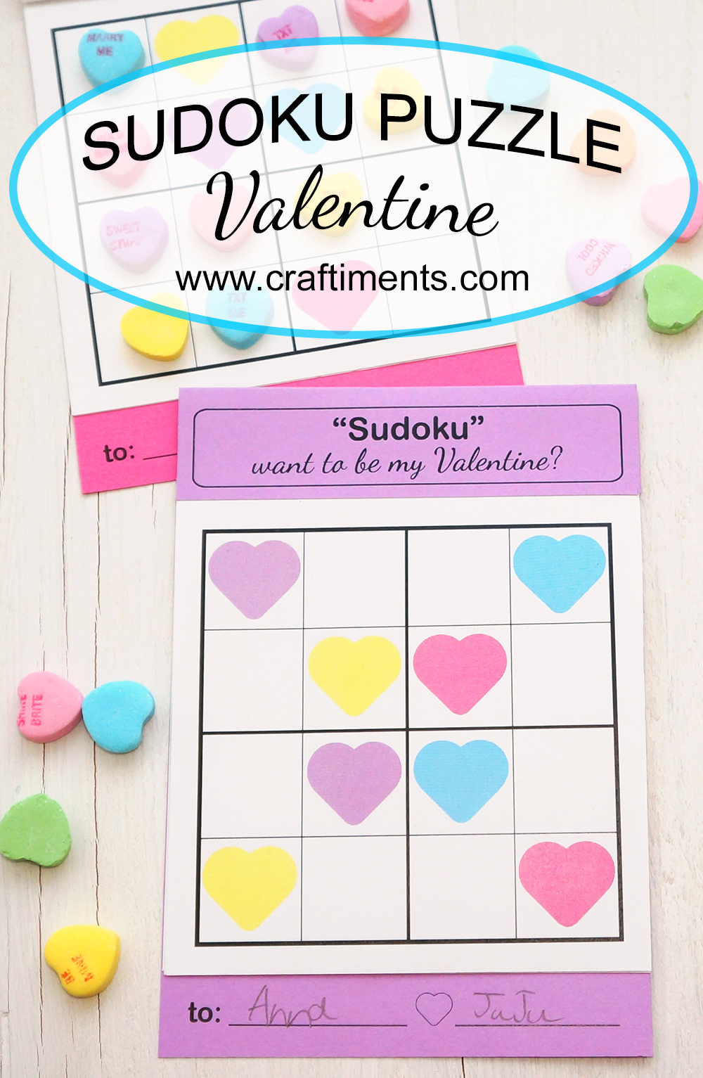 craftiments sudoku puzzle valentine