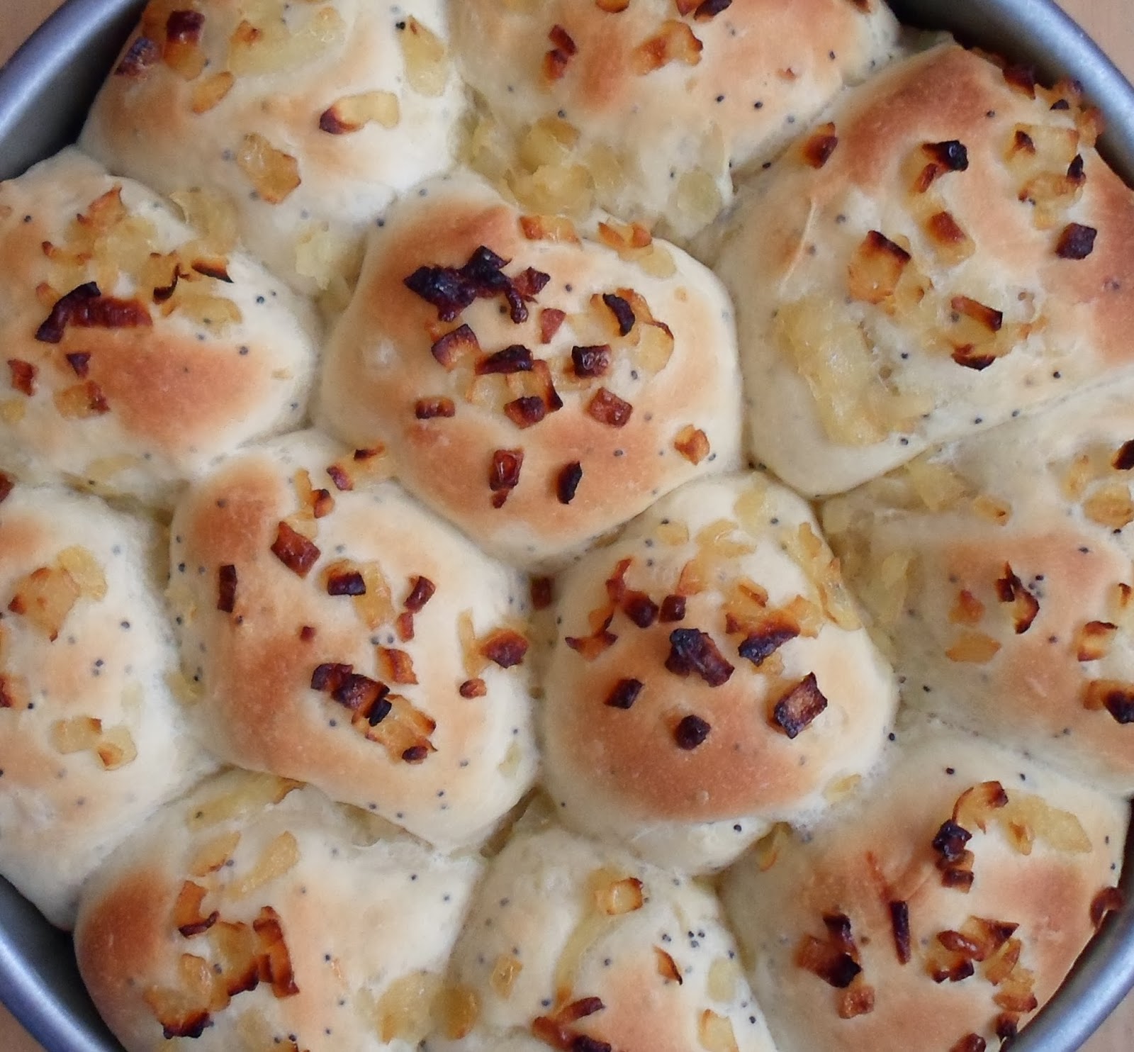 Happier Than A Pig In Mud Onion Poppy Seed Dinner RollsUsing Rapid